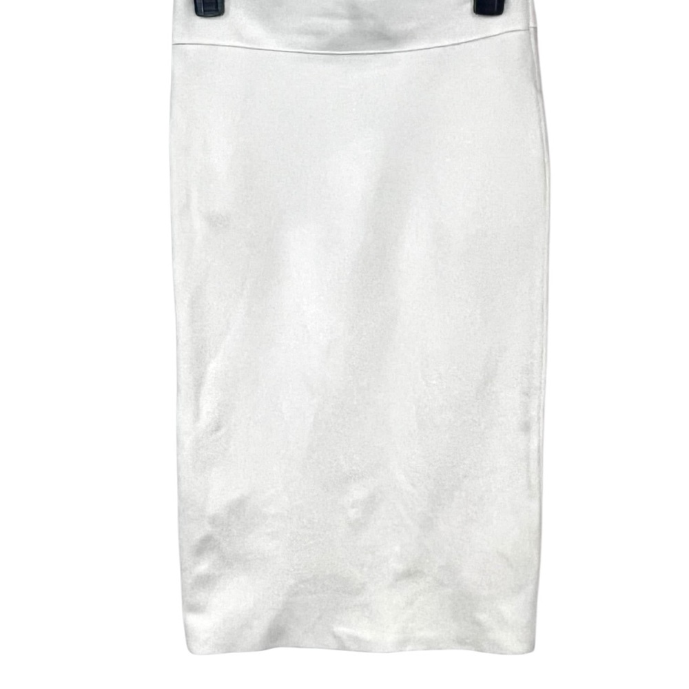 BCBGMaxazria body con skirt winter white bandage pencil skirt lots of spandex - Picture 6 of 12